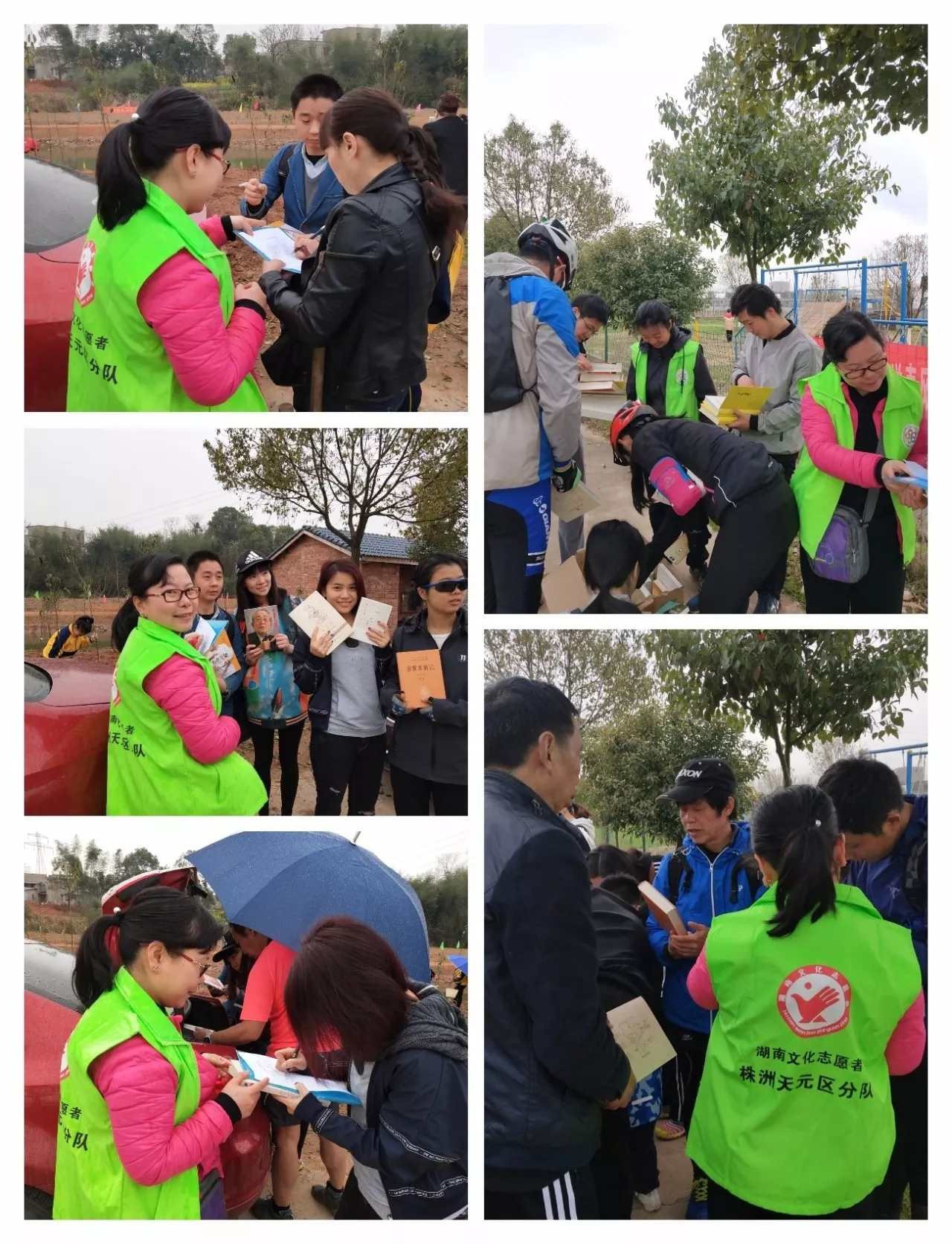 天元区文化志愿者参加义务植树活动