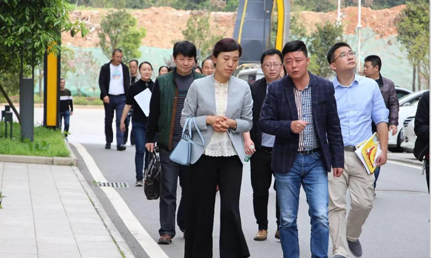 邵阳市大丰区考察团到访芦淞区调研网络创业基地