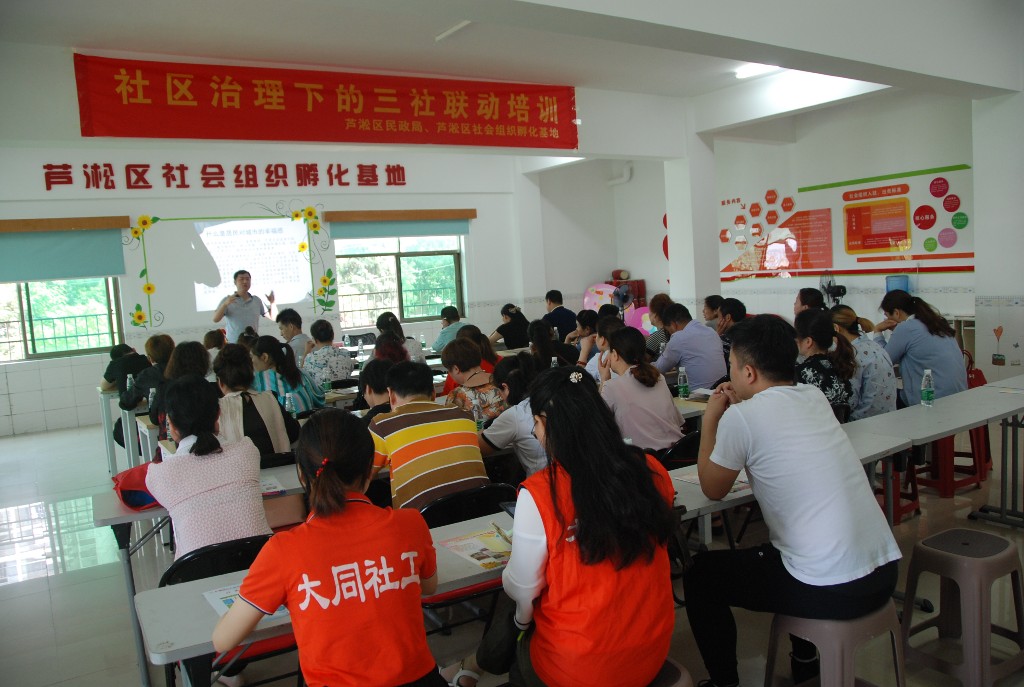 芦淞区开展“社区治理下的三社联动培训”
