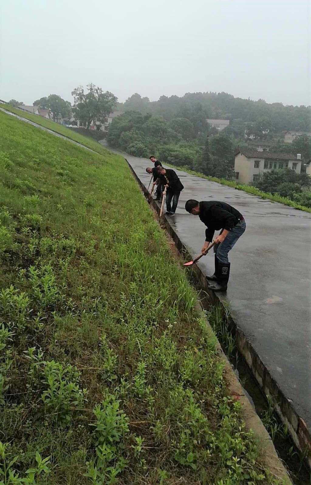 天元区杨柳水库除草清淤确保安全度汛