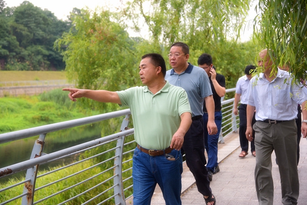 蔡周良督查龙母河沿线河长制工作落实情况