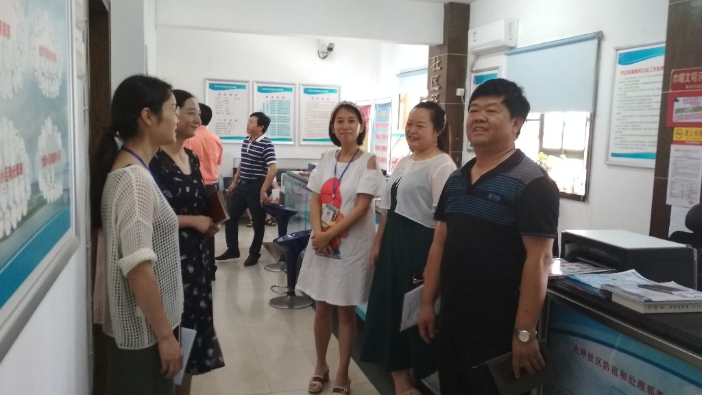 副区长刘建南到大坪社区调研党建工作