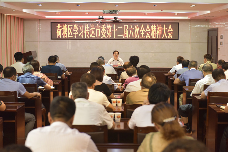 荷塘区召开学习传达市委第十二届六次全会精神大会