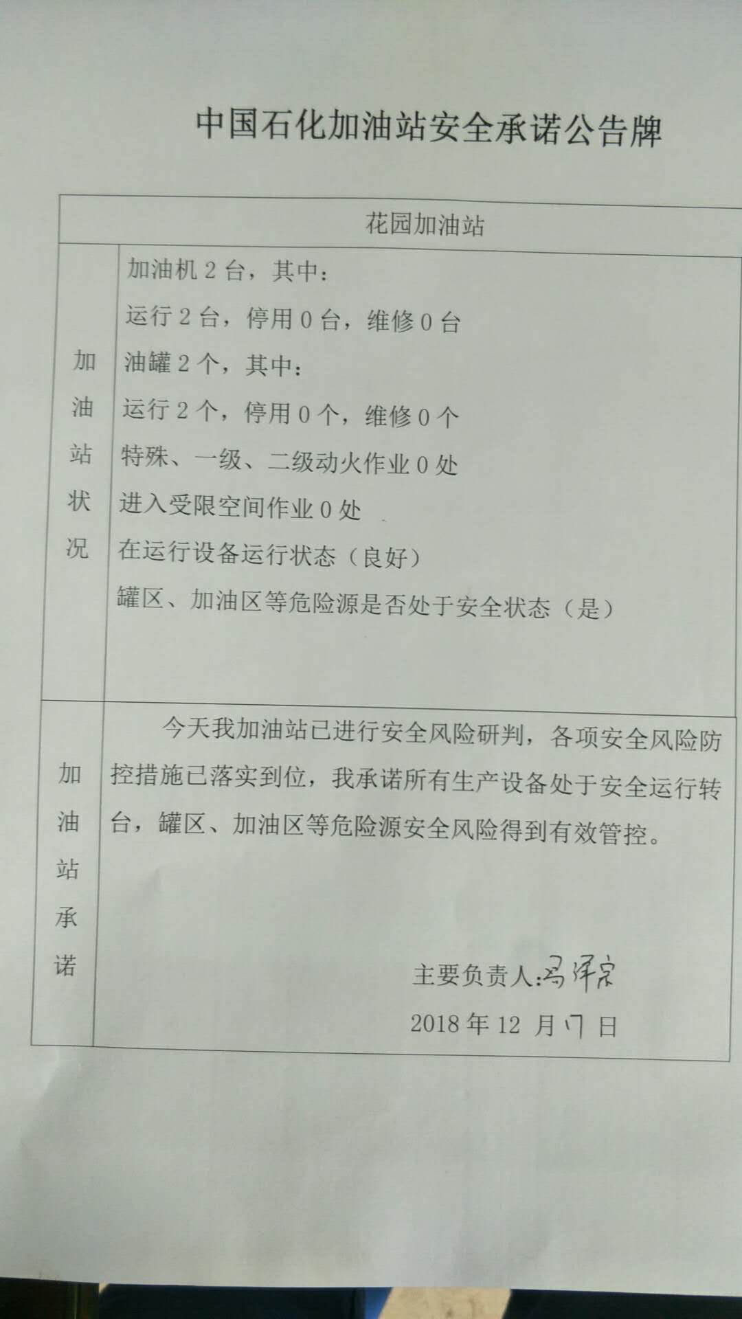 20181217安全承诺公告牌公示