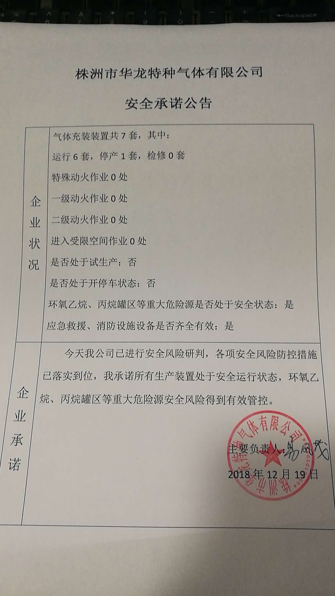20181219安全承诺公告牌公示
