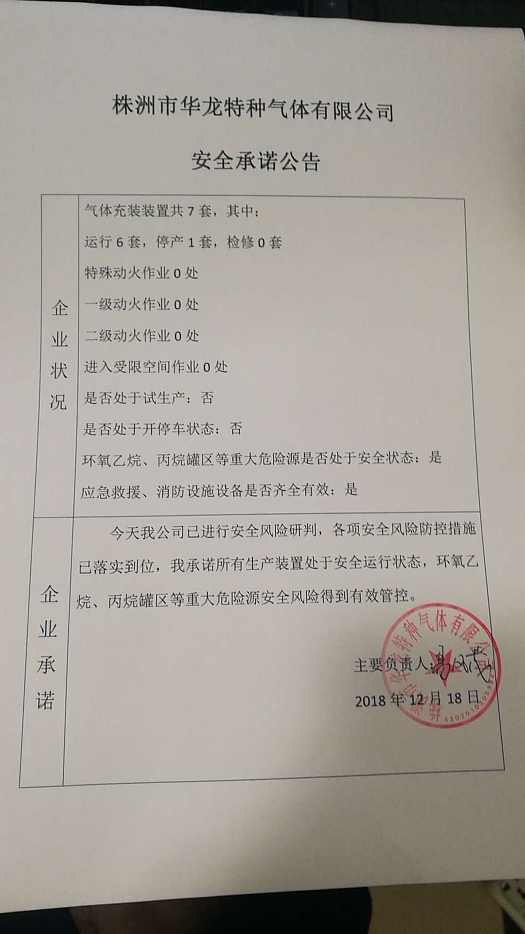 20181218安全承诺公告牌公示