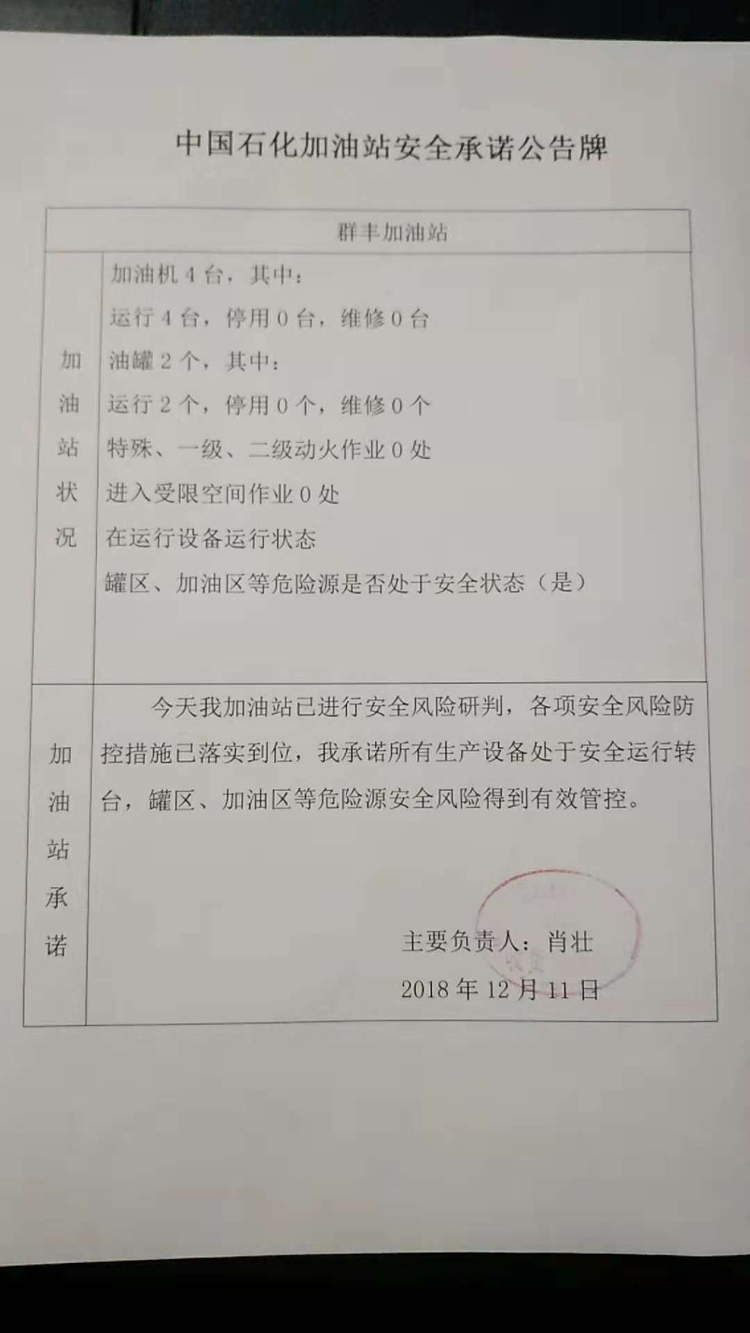 20181211安全承诺公告牌公示