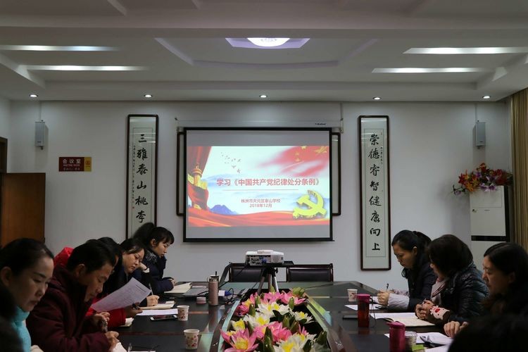 泰山学校开展《中国共产党纪律处分条例》学习