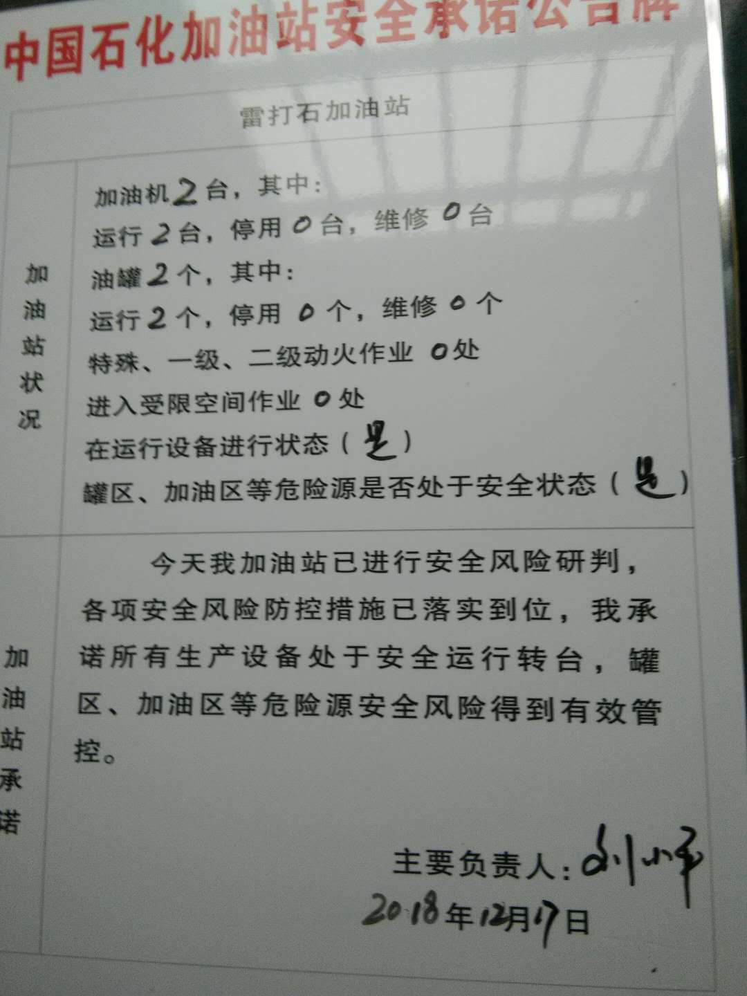 20181217安全承诺公告牌公示