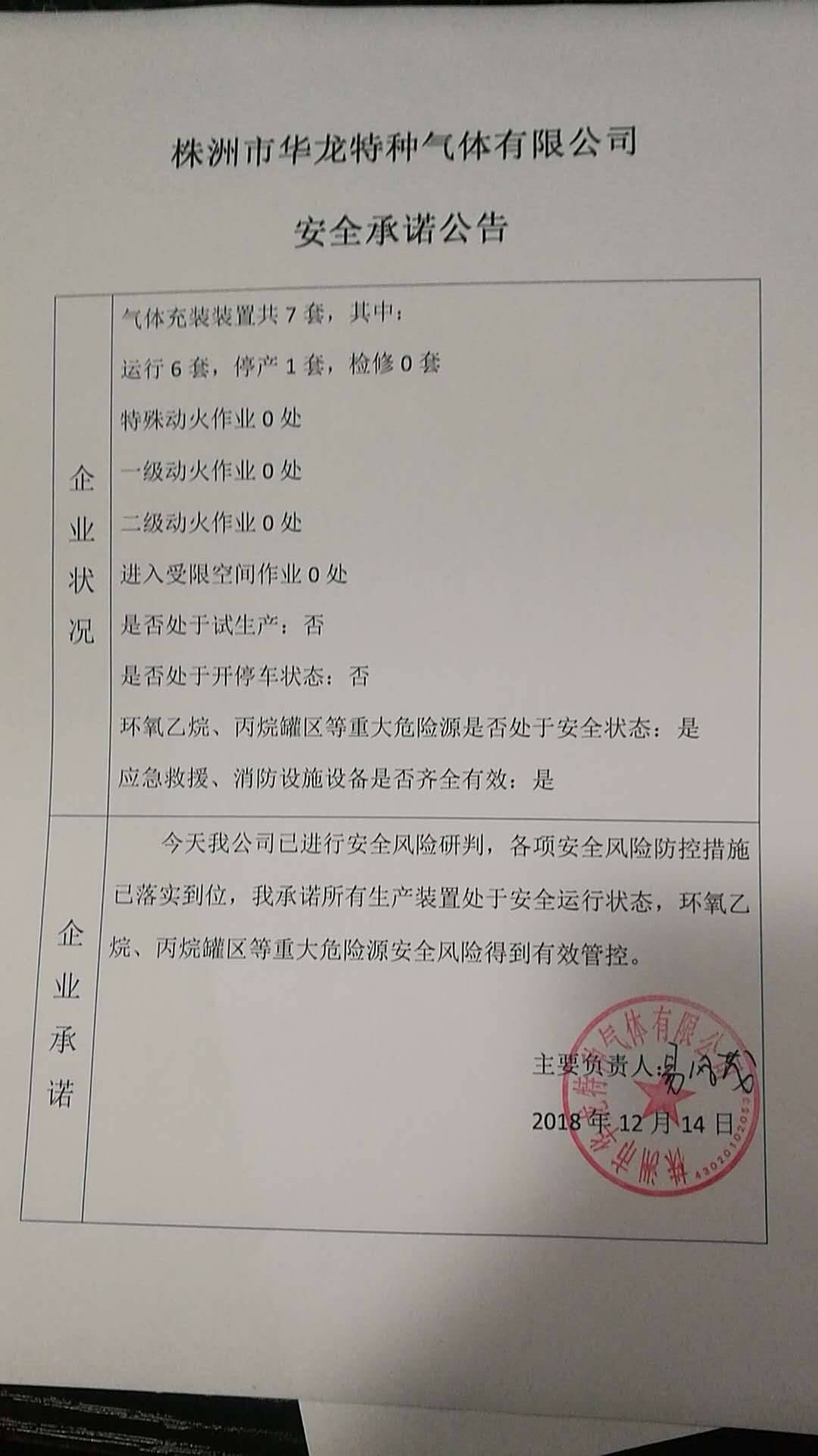 20181214安全承诺公告牌公示