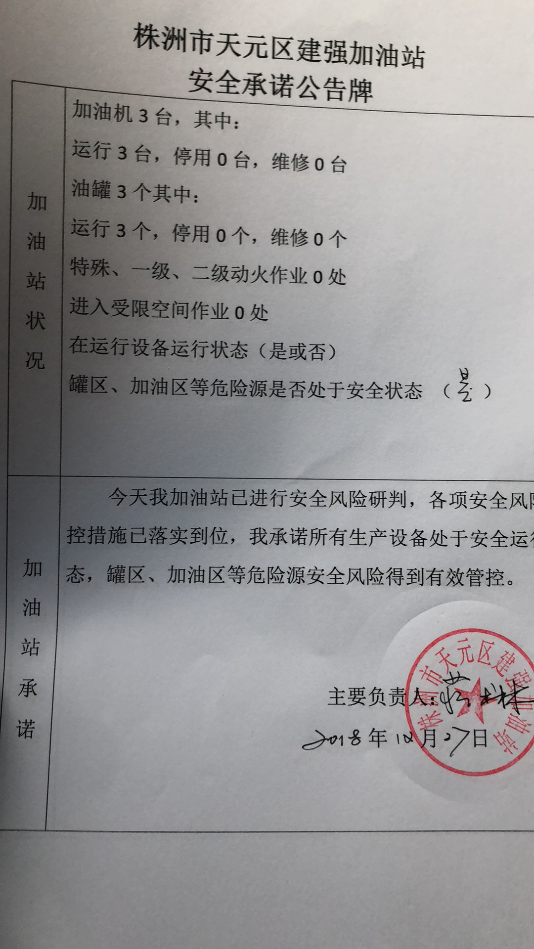 20181227安全承诺公告牌公示