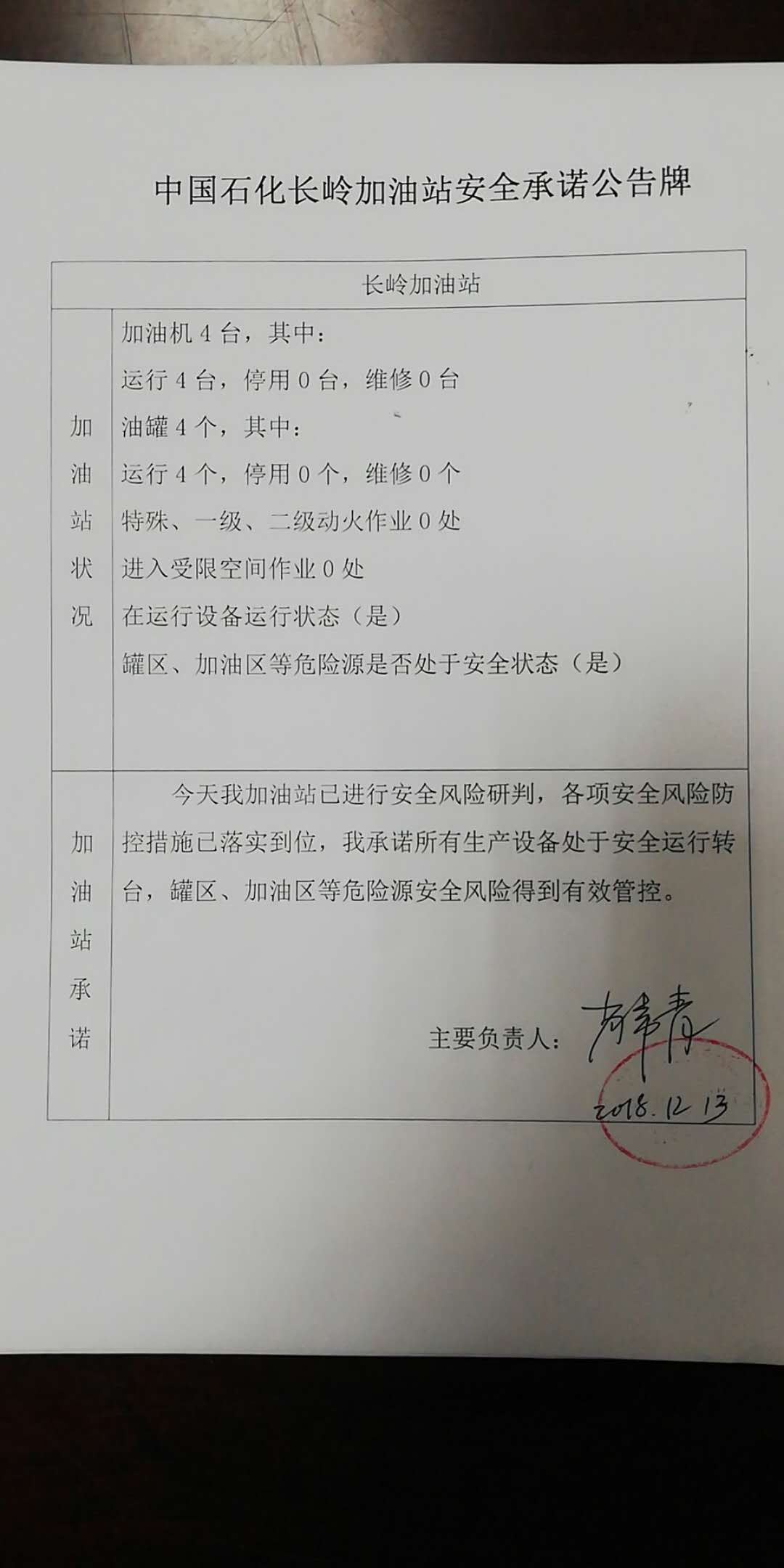20181213安全生产承诺公告牌公示