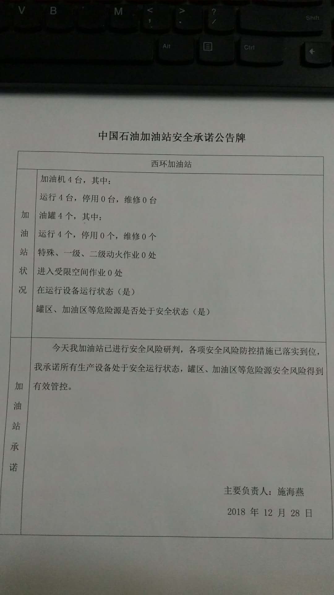 20181228安全承诺公告牌公示