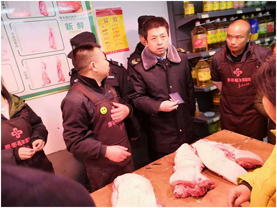 雷打石镇开展“白板肉”专项整治行动