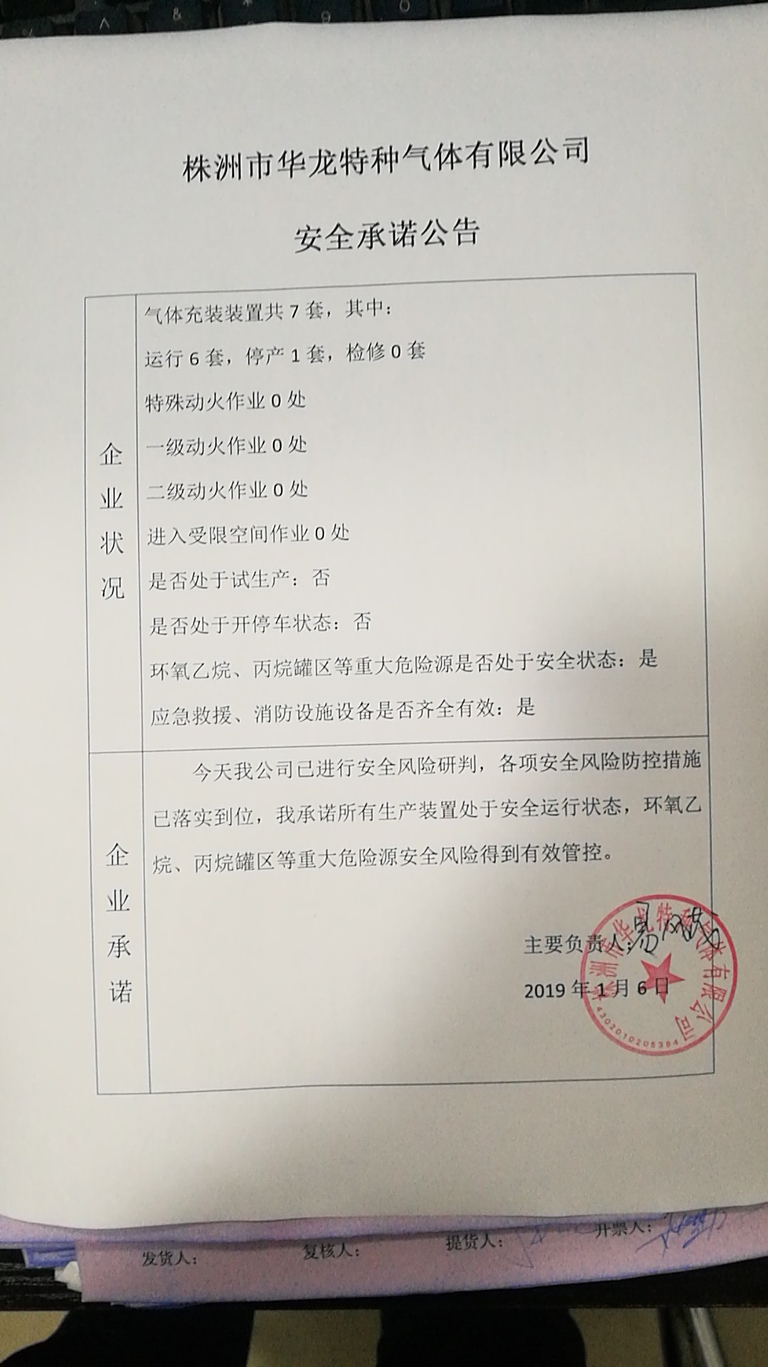 20190106安全承诺公告牌公示