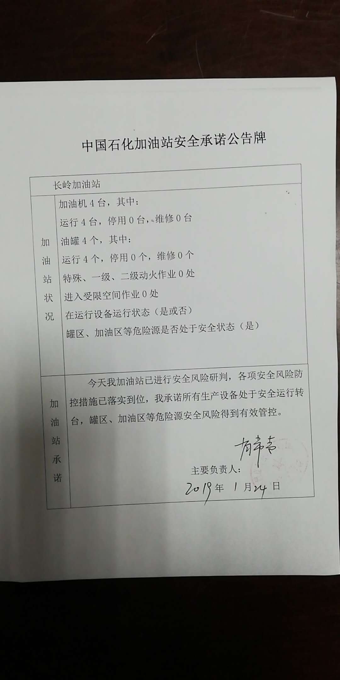 20190124安全承诺公告牌公示