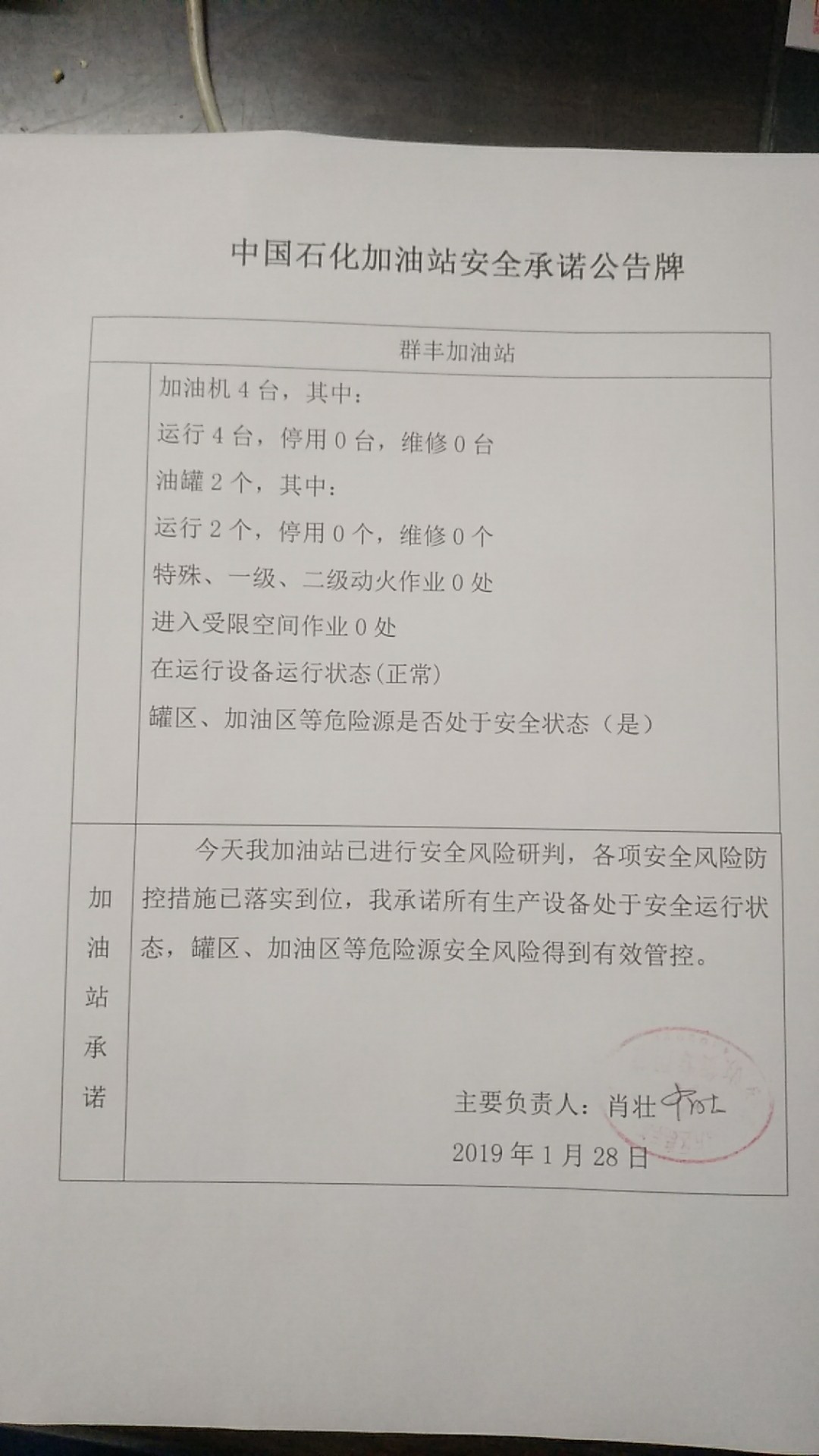 20190128安全承诺公告牌公示