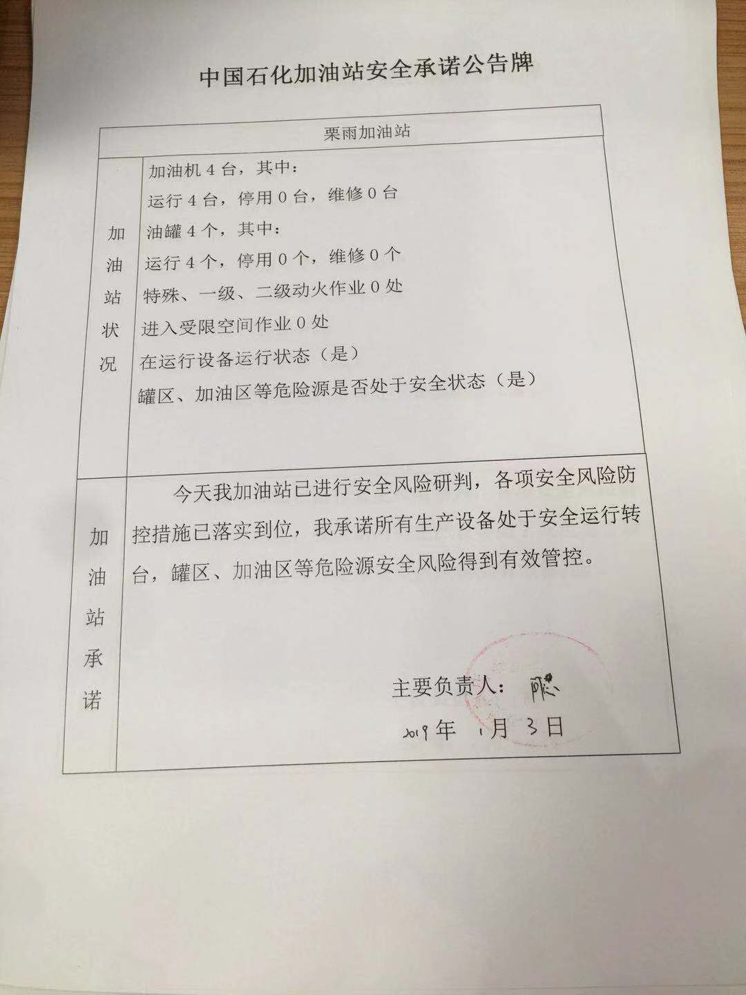 20190103安全承诺公告牌公示