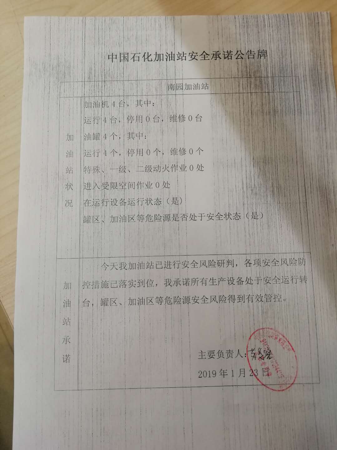 20190123安全承诺公告牌公示