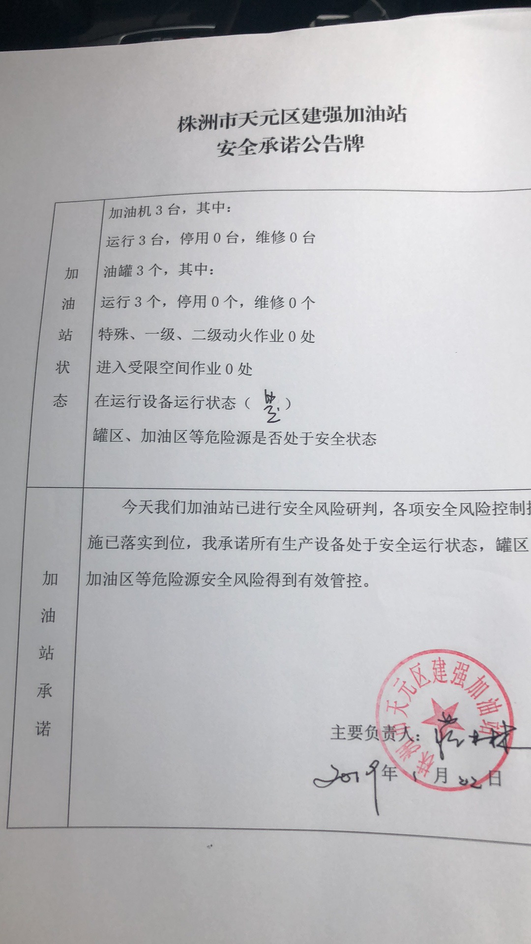 20190122安全承诺公告牌公示