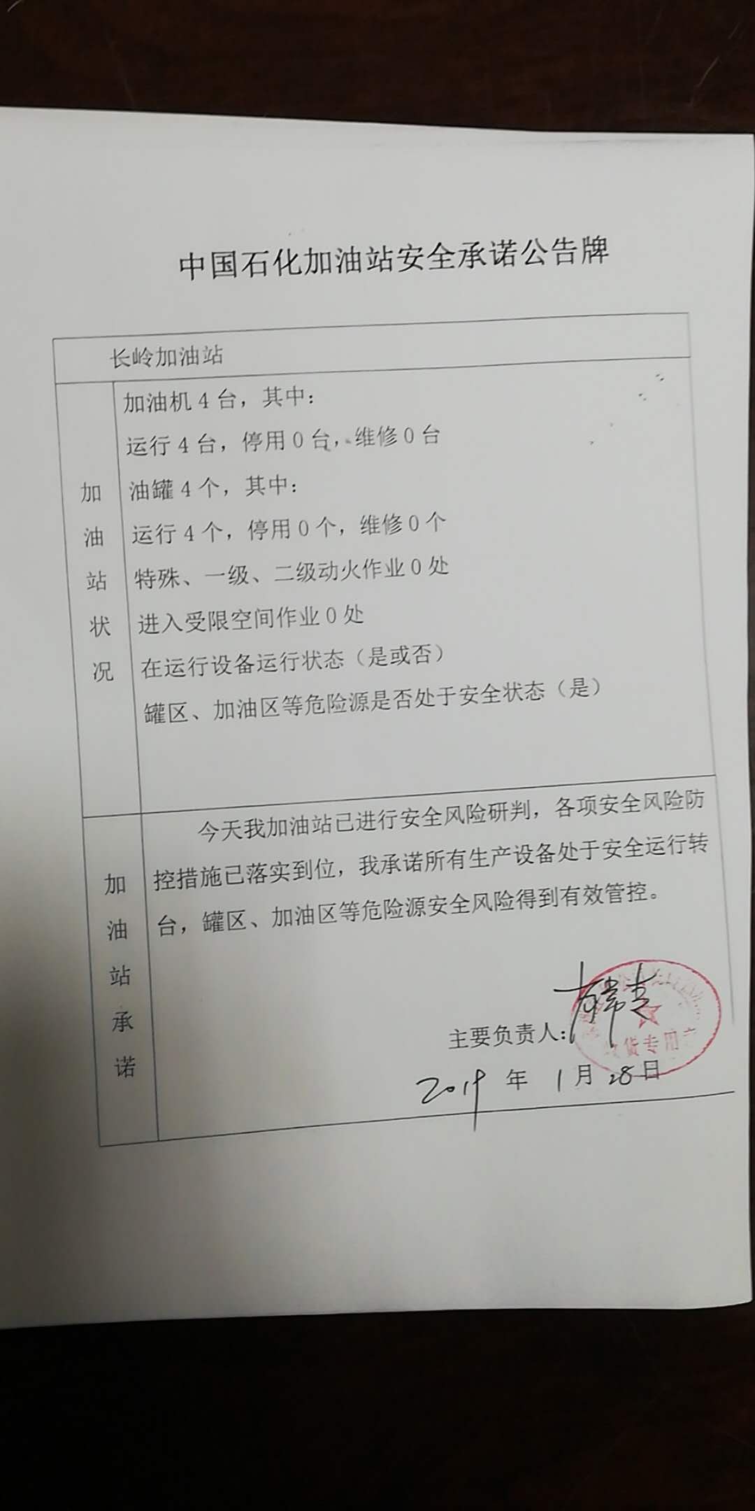 20190128安全承诺公告牌公示