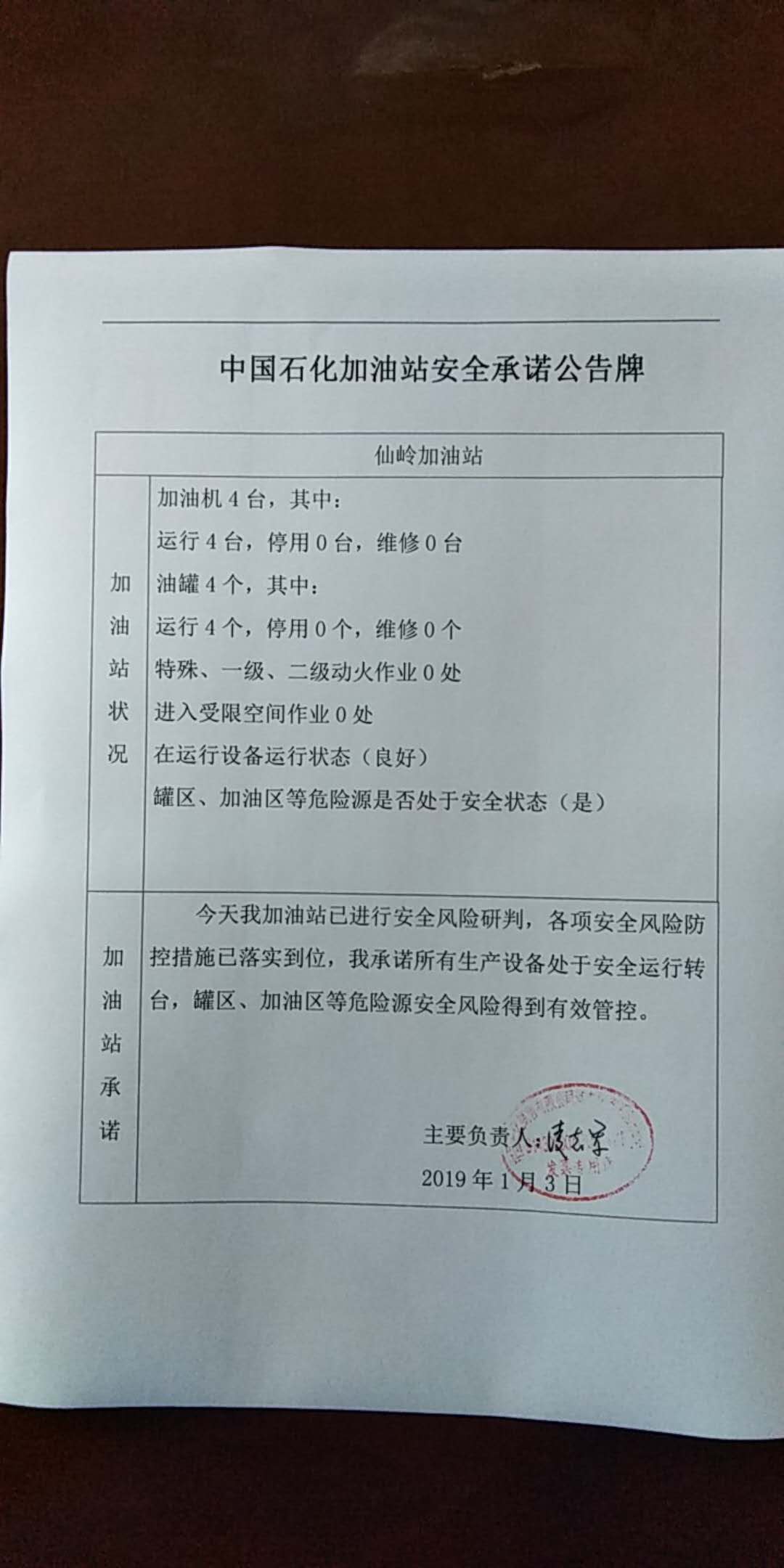 20190103安全承诺公告牌公示