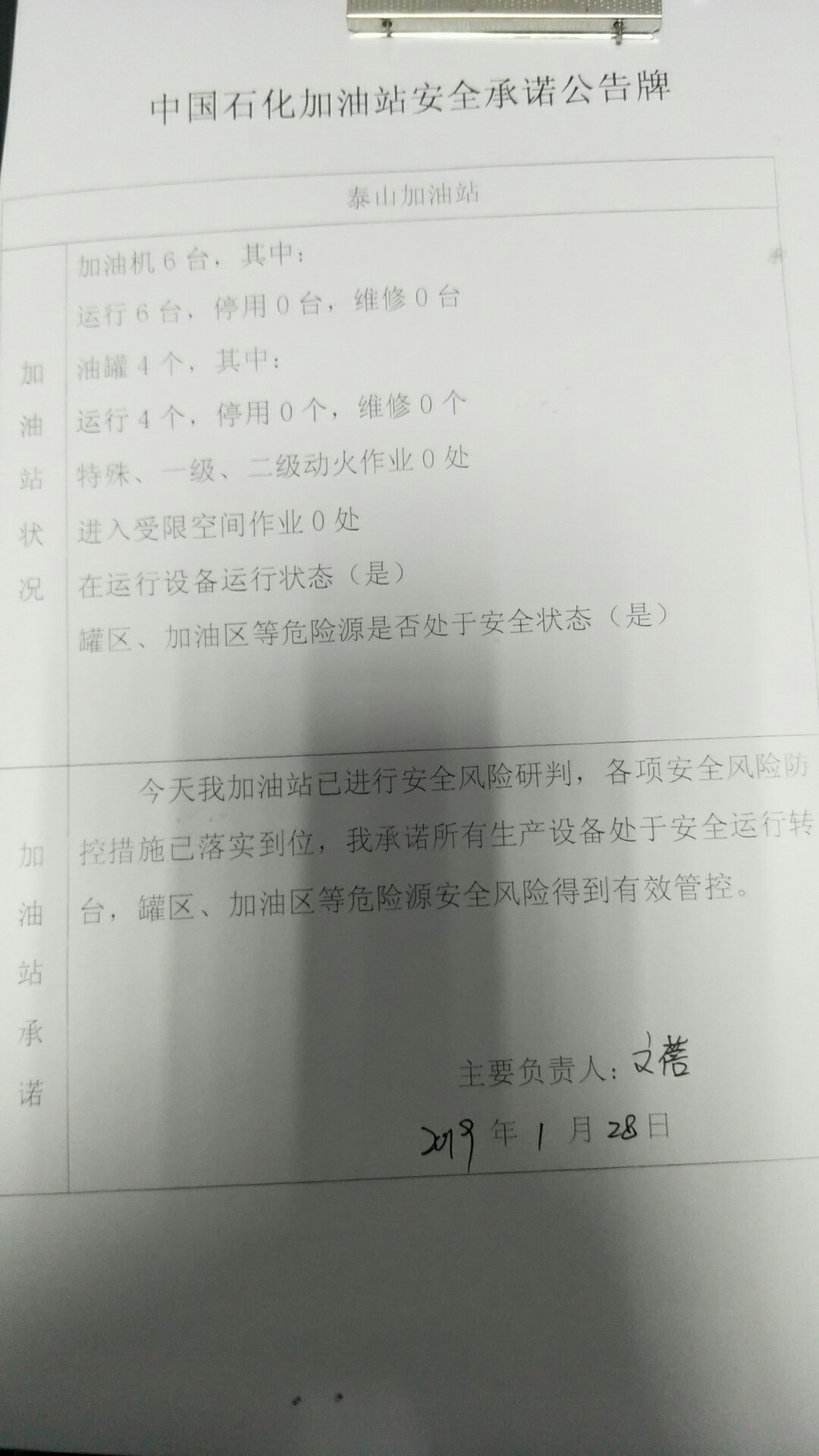 20190128安全承诺公告牌公示