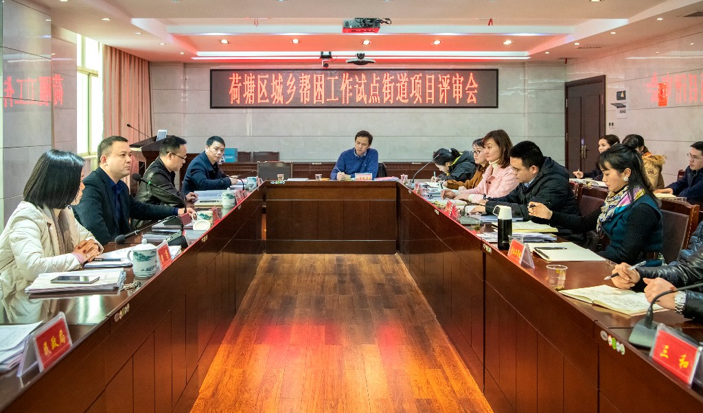 荷塘区召开城乡帮困工作试点街道项目评审会