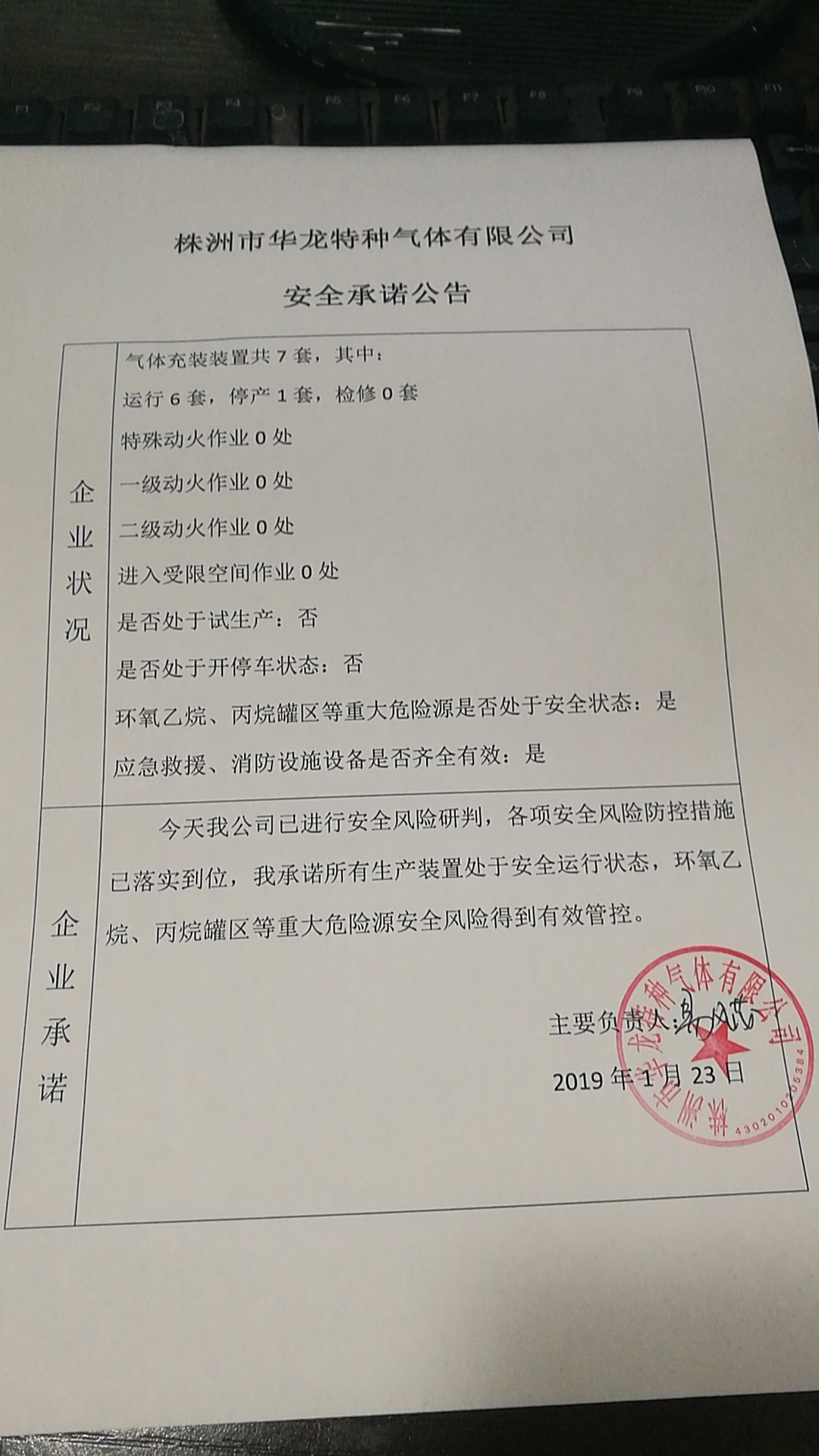 20190123安全承诺公告牌公示