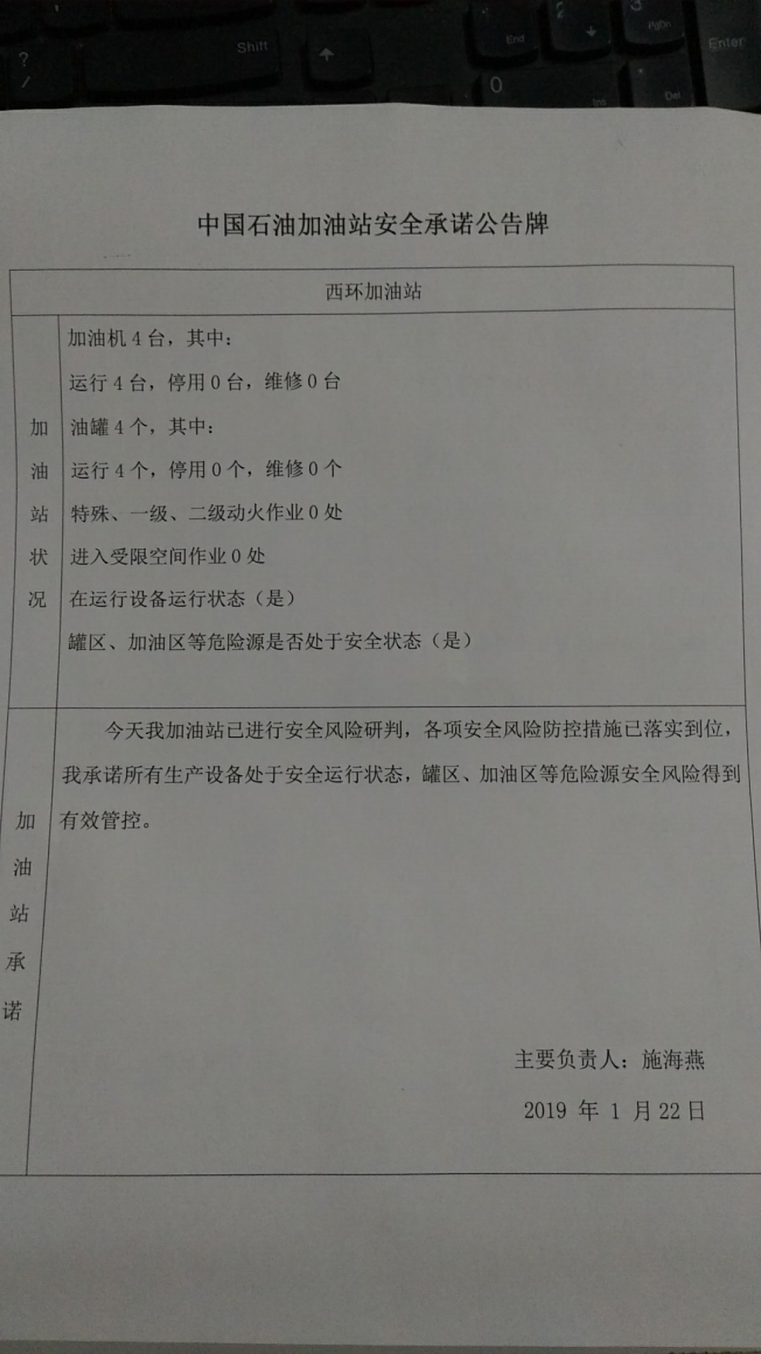 20190122安全承诺公告牌公示