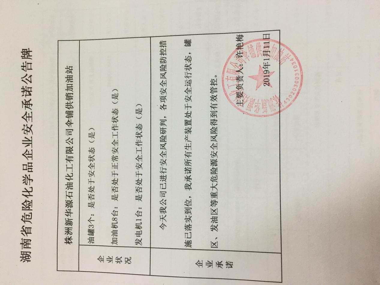 20190111安全承诺公告牌公示