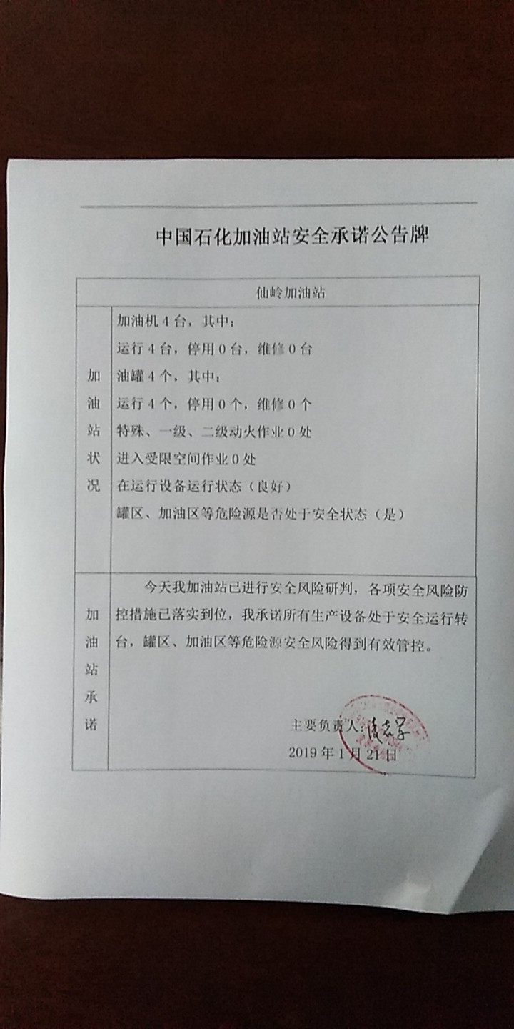 20190121安全承诺公告牌公示