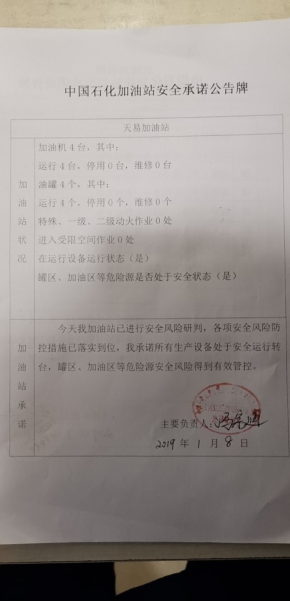 20190108安全承诺公告牌公示