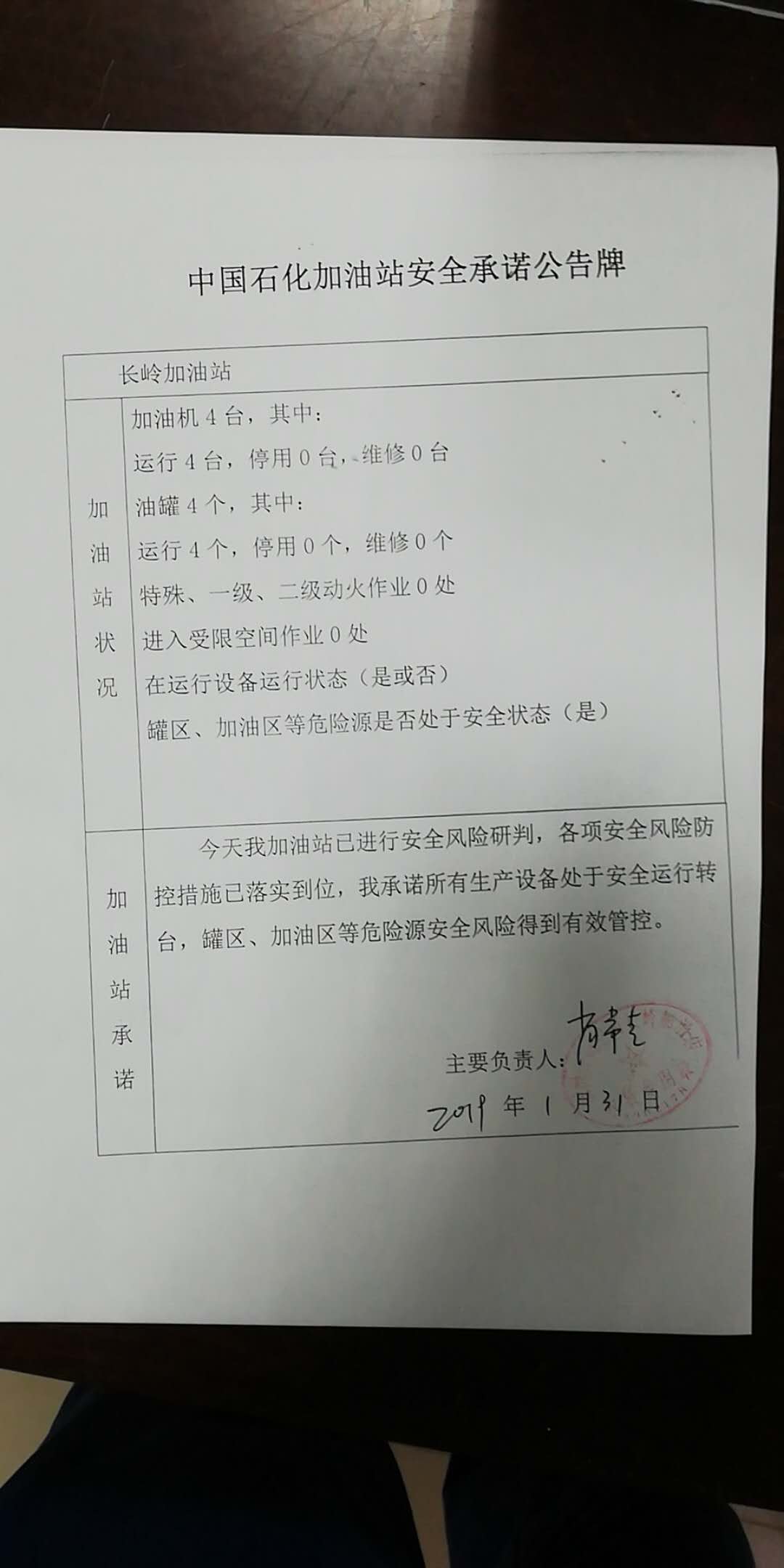 20190131安全承诺公告牌公示