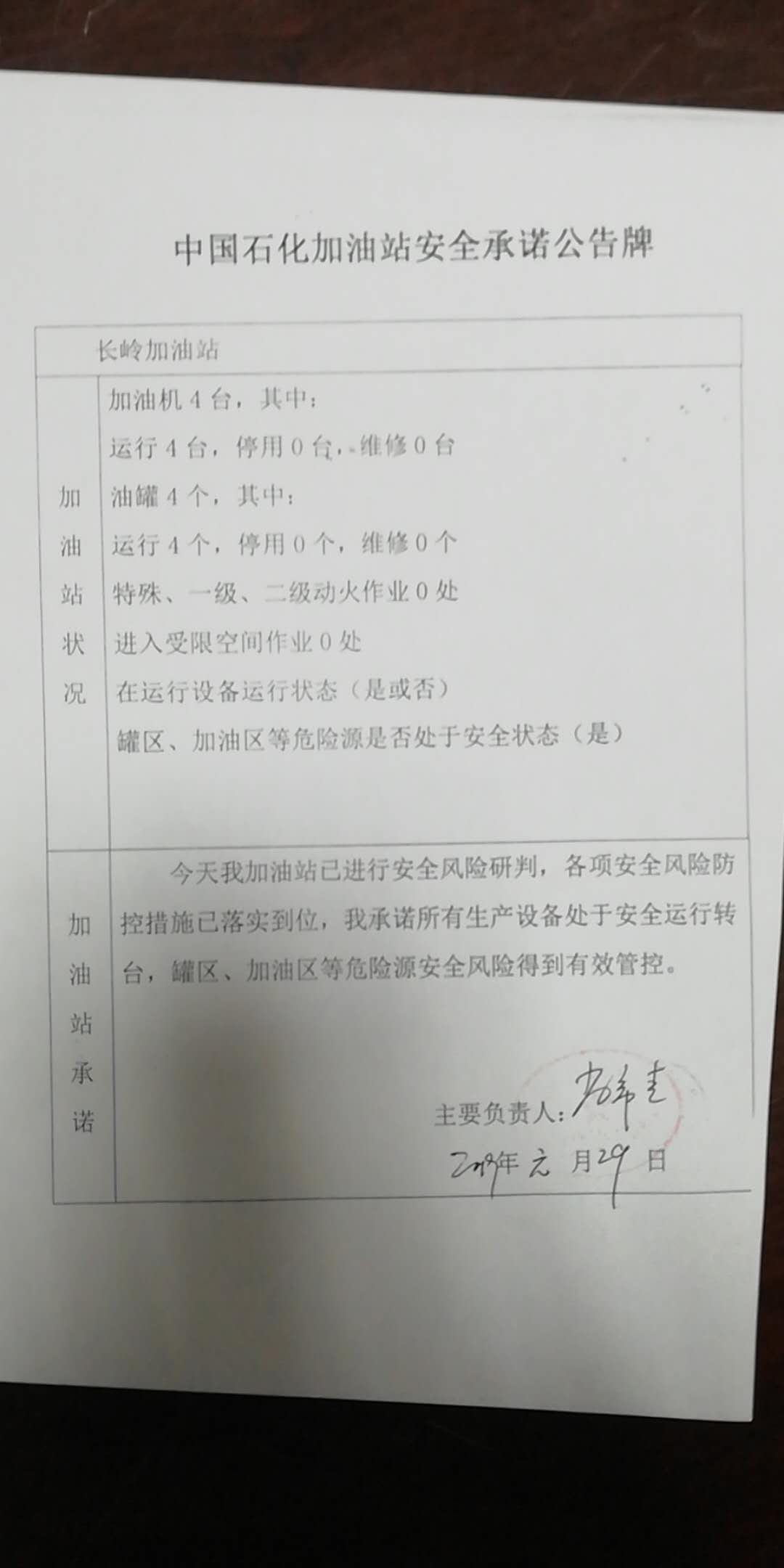 20190129安全承诺公告牌公示