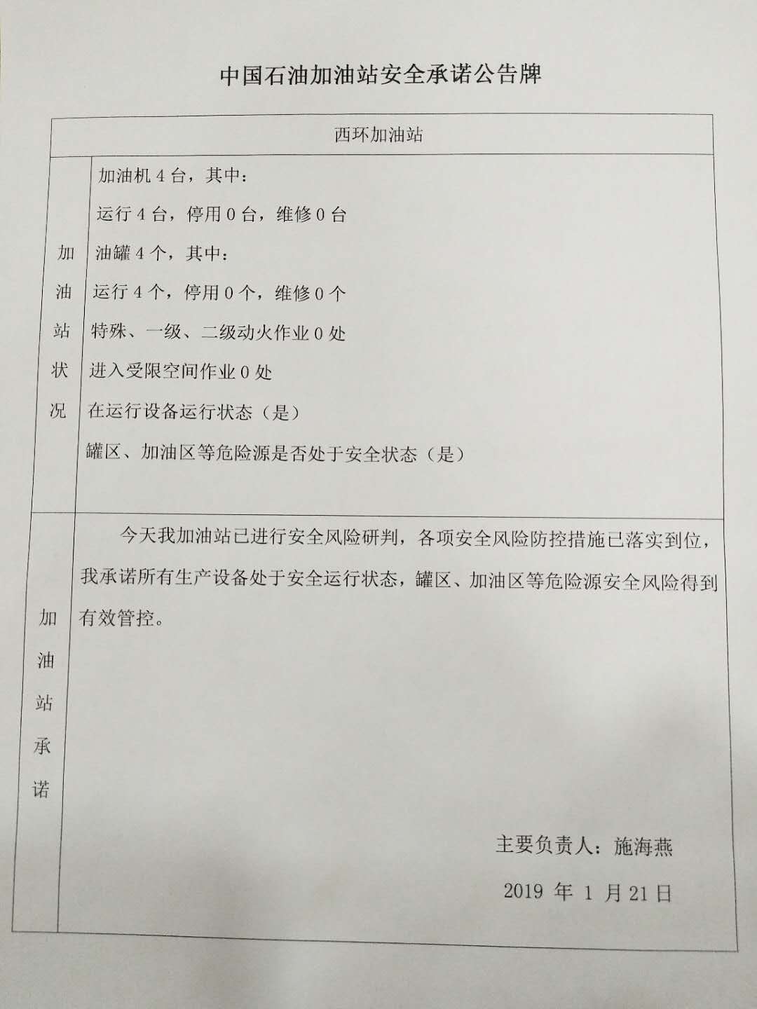 20190121安全承诺公告牌公示