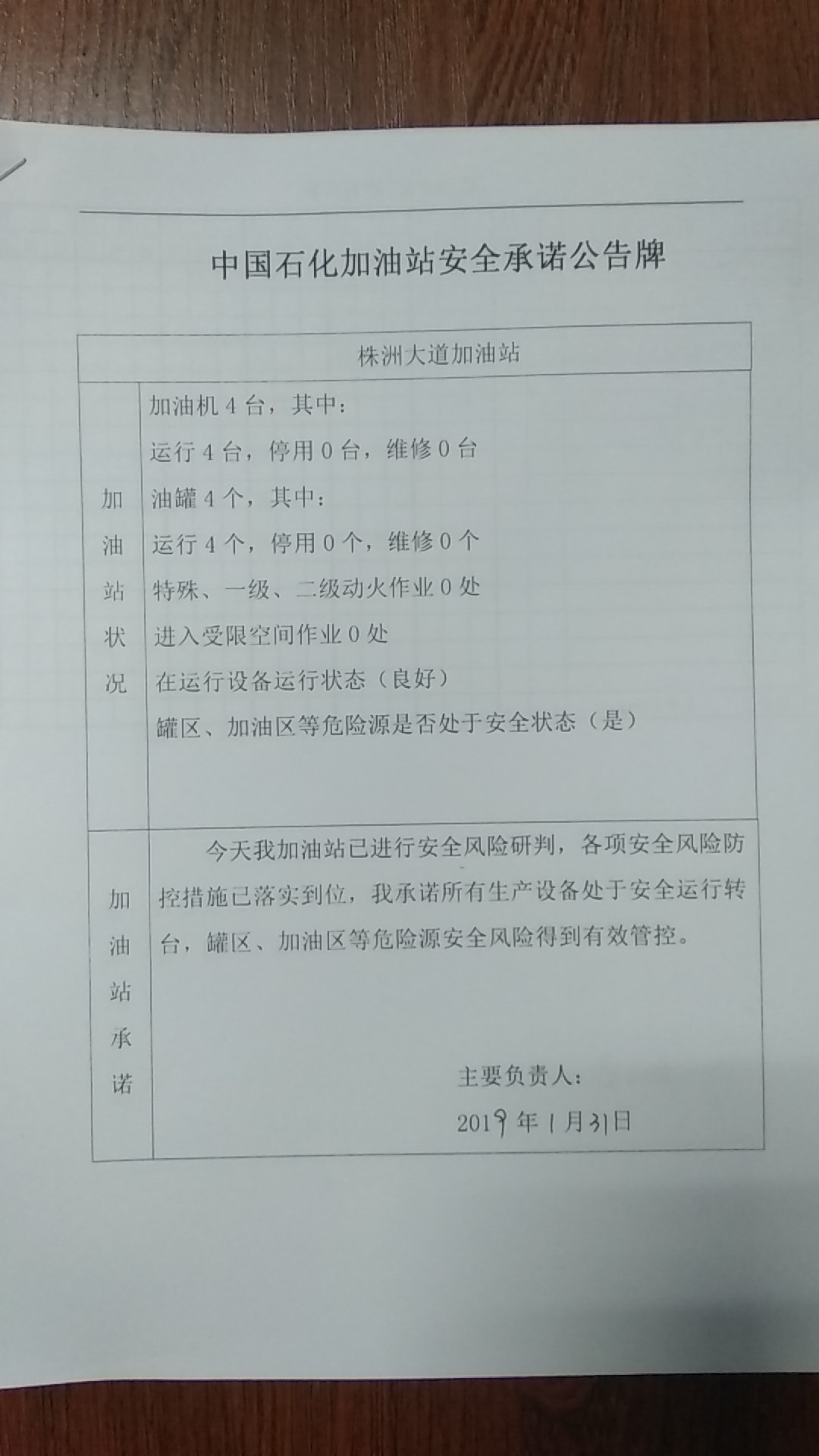 20190131安全承诺公告牌公示
