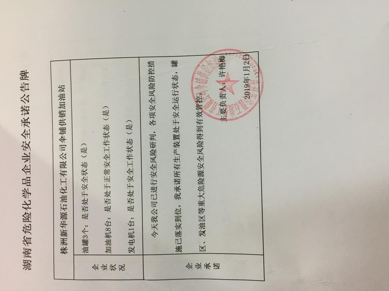 20190102安全承诺公告牌公示