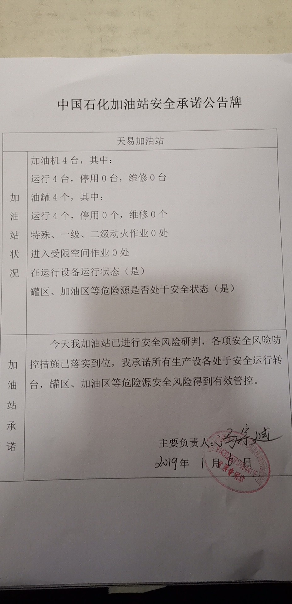 20190106安全承诺公告牌公示