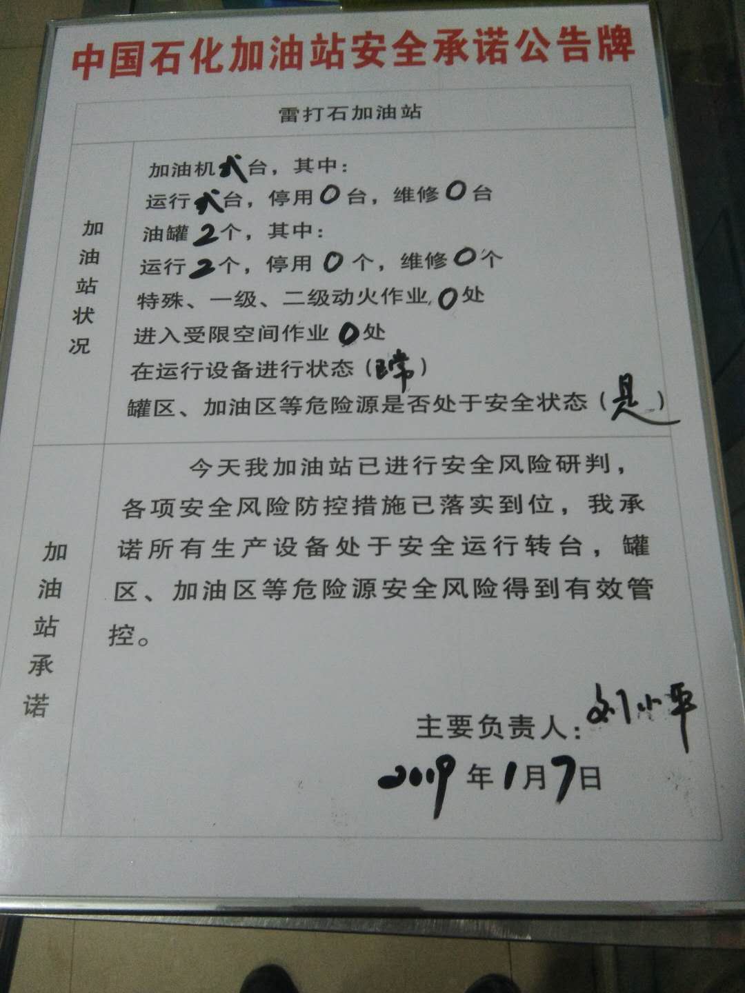 20190107安全承诺公告牌公示