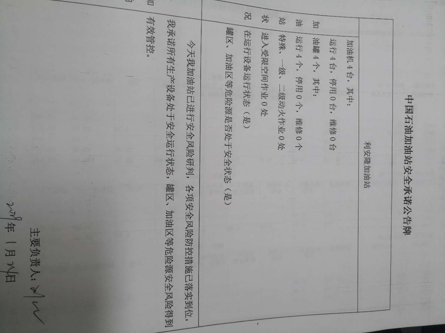 20190124安全承诺公告牌公示