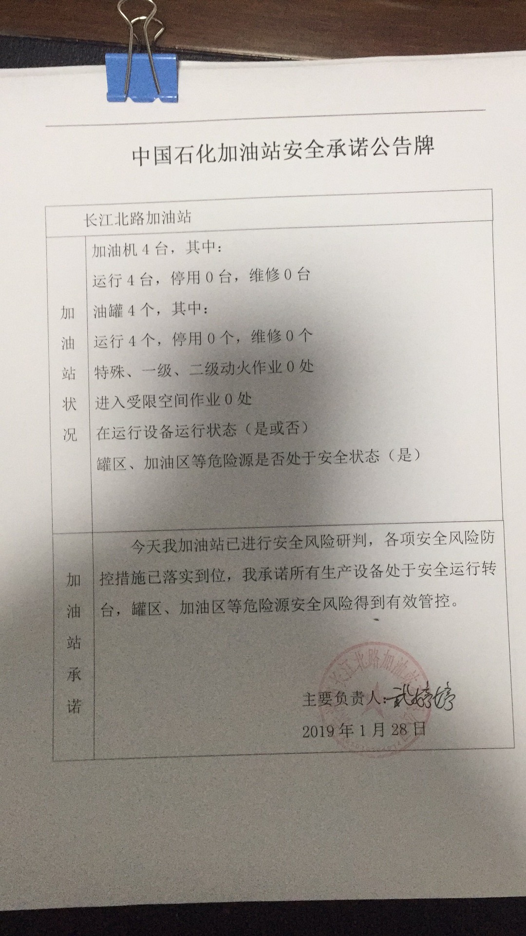 20190128安全承诺公告牌公示