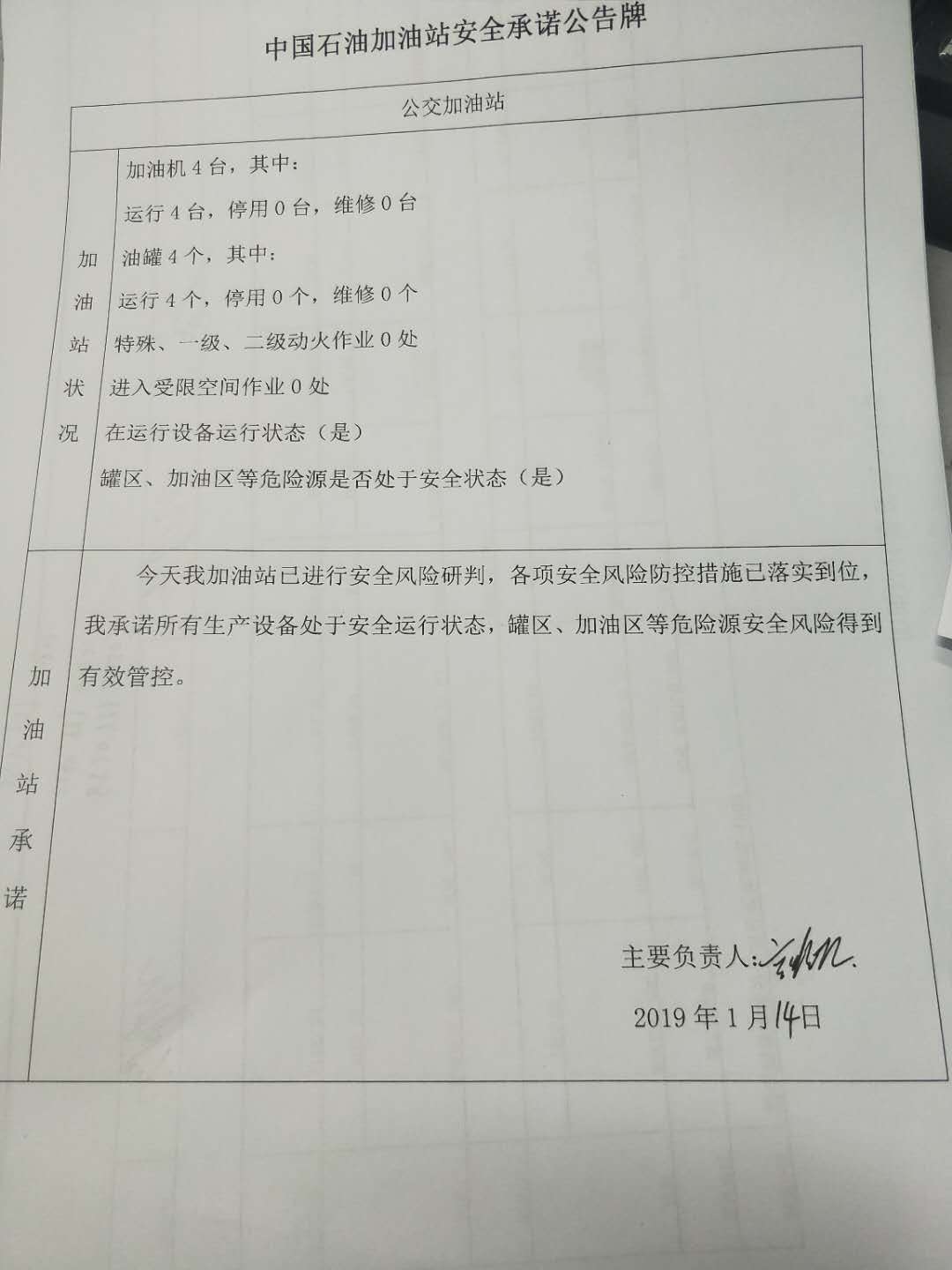 20190114安全承诺公告牌公示
