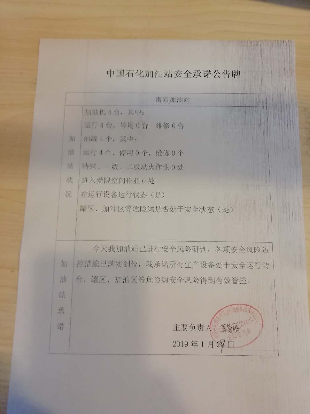 20190129安全承诺公告牌公示
