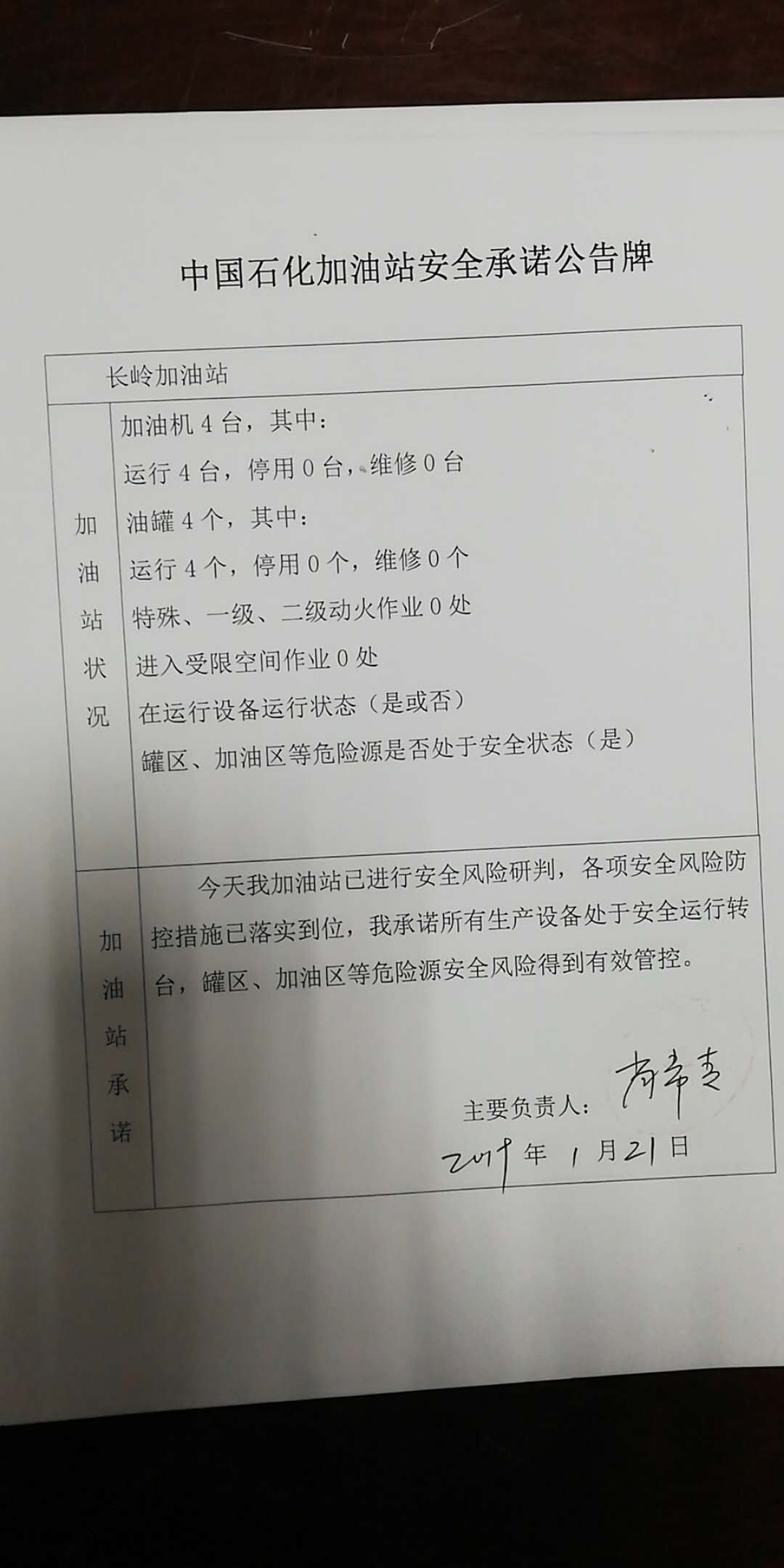 20190121安全承诺公告牌公示