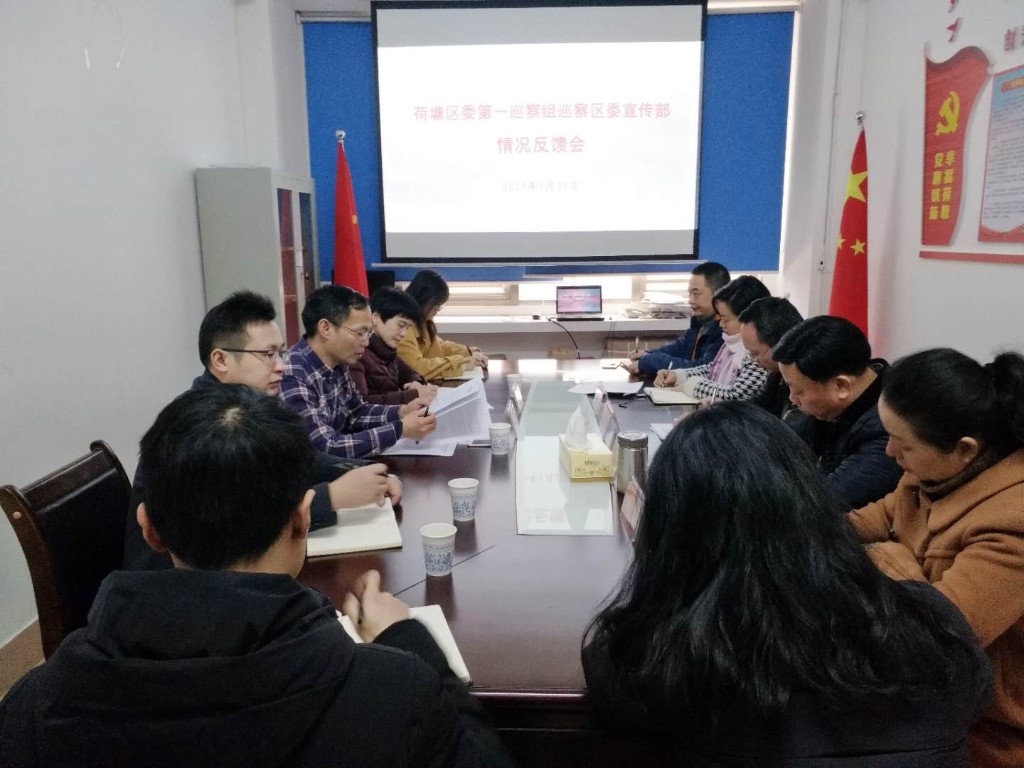 荷塘区委第一巡察组向区委宣传部反馈巡察情况
