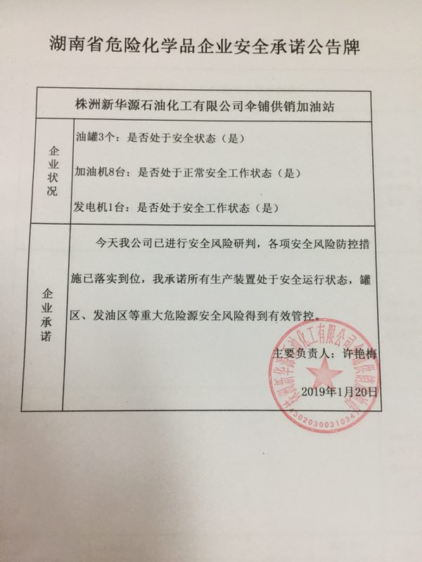 20190120安全承诺公告牌公示