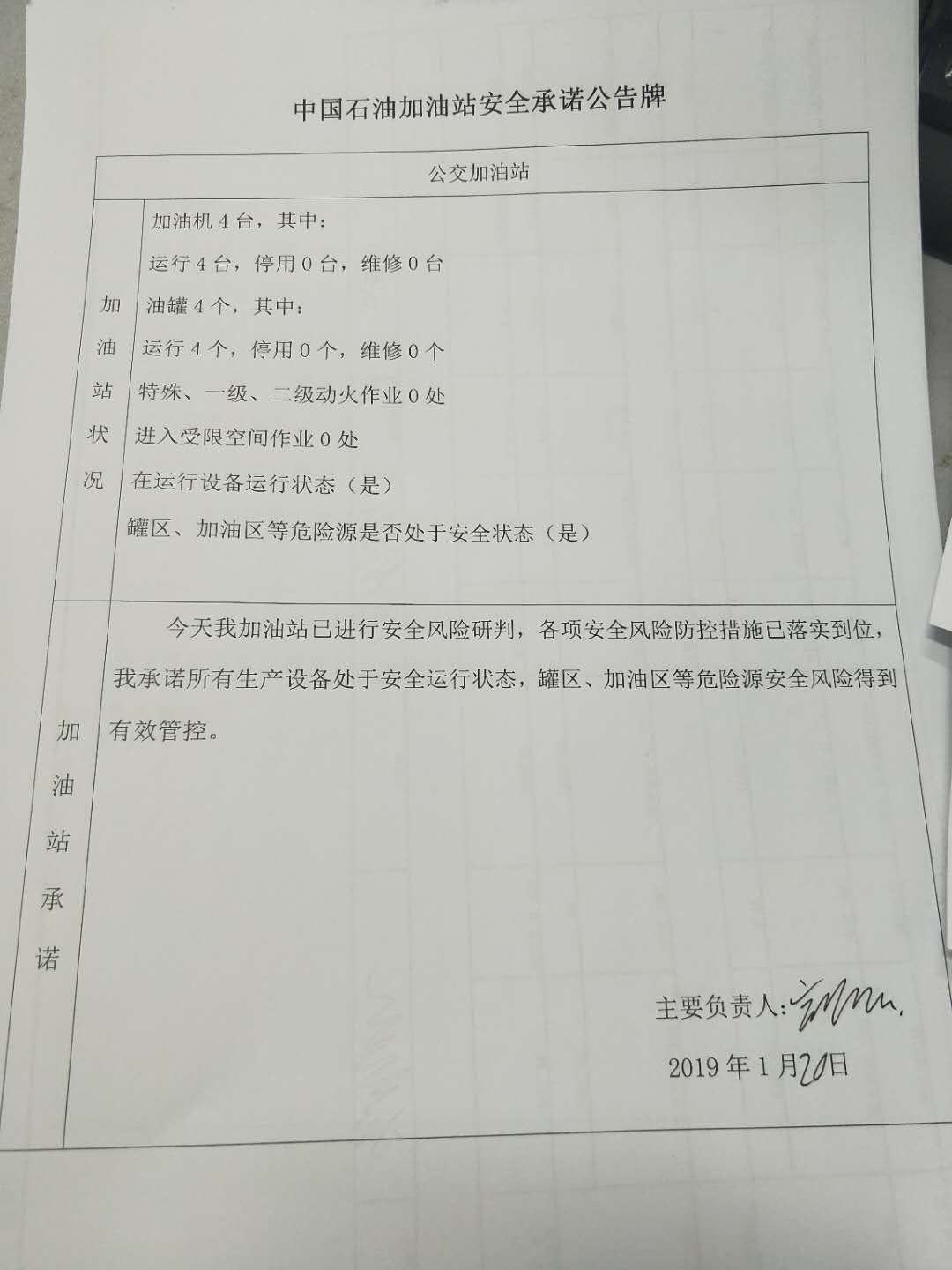 20190120安全承诺公告牌公示