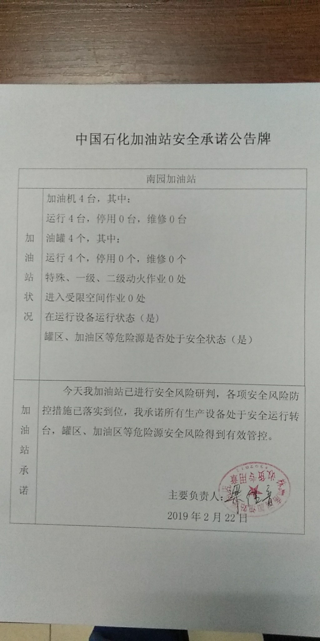 20190222安全承诺公告牌公示