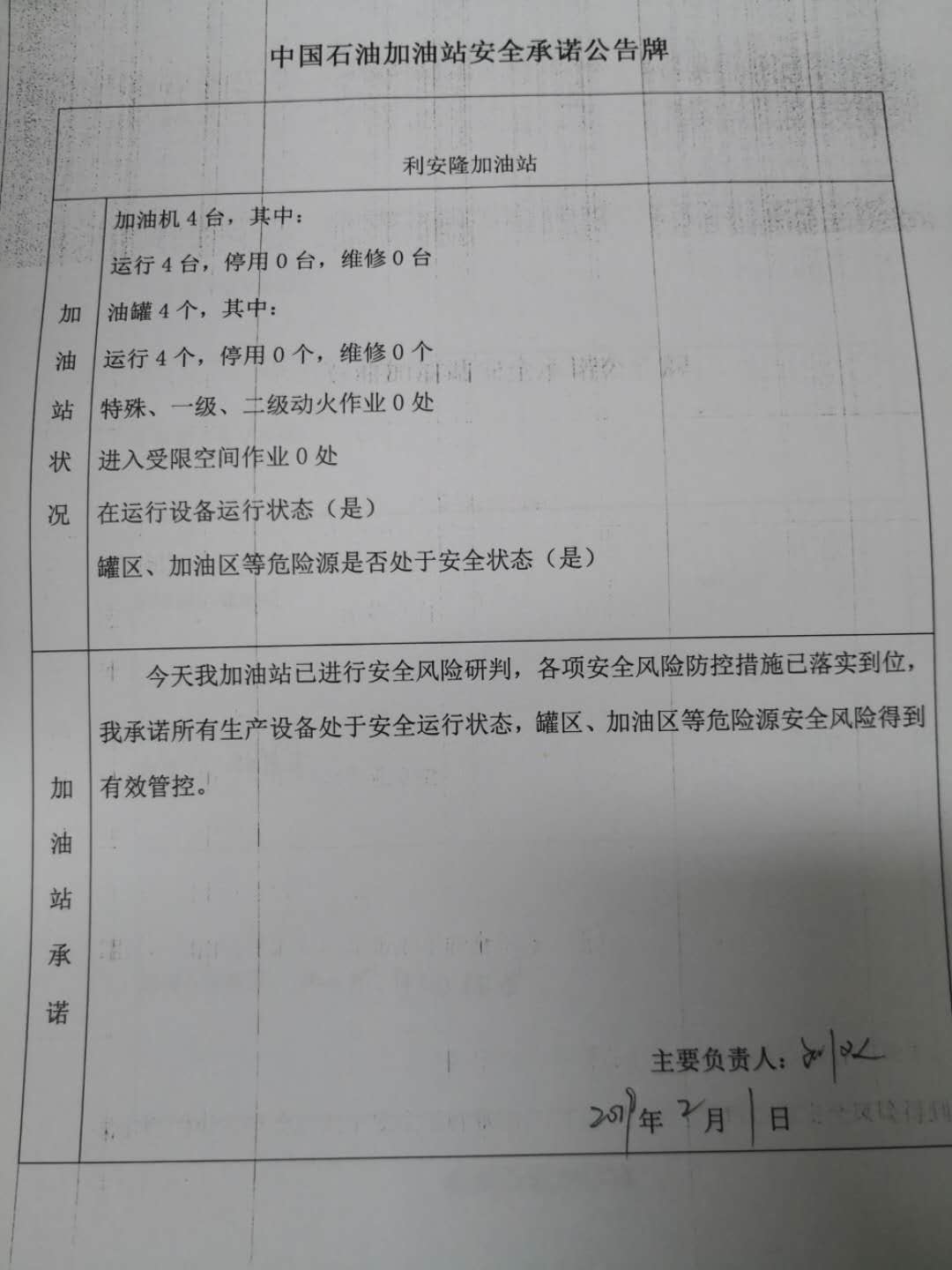 20190201安全承诺公告牌公示